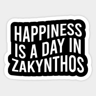 Happiness is a day in Zakynthos Sticker